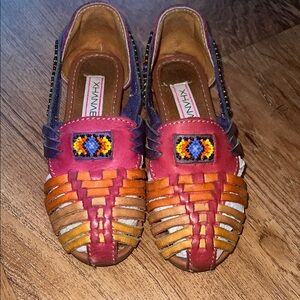 Girls Colorful Woven sandals Size 11/12
